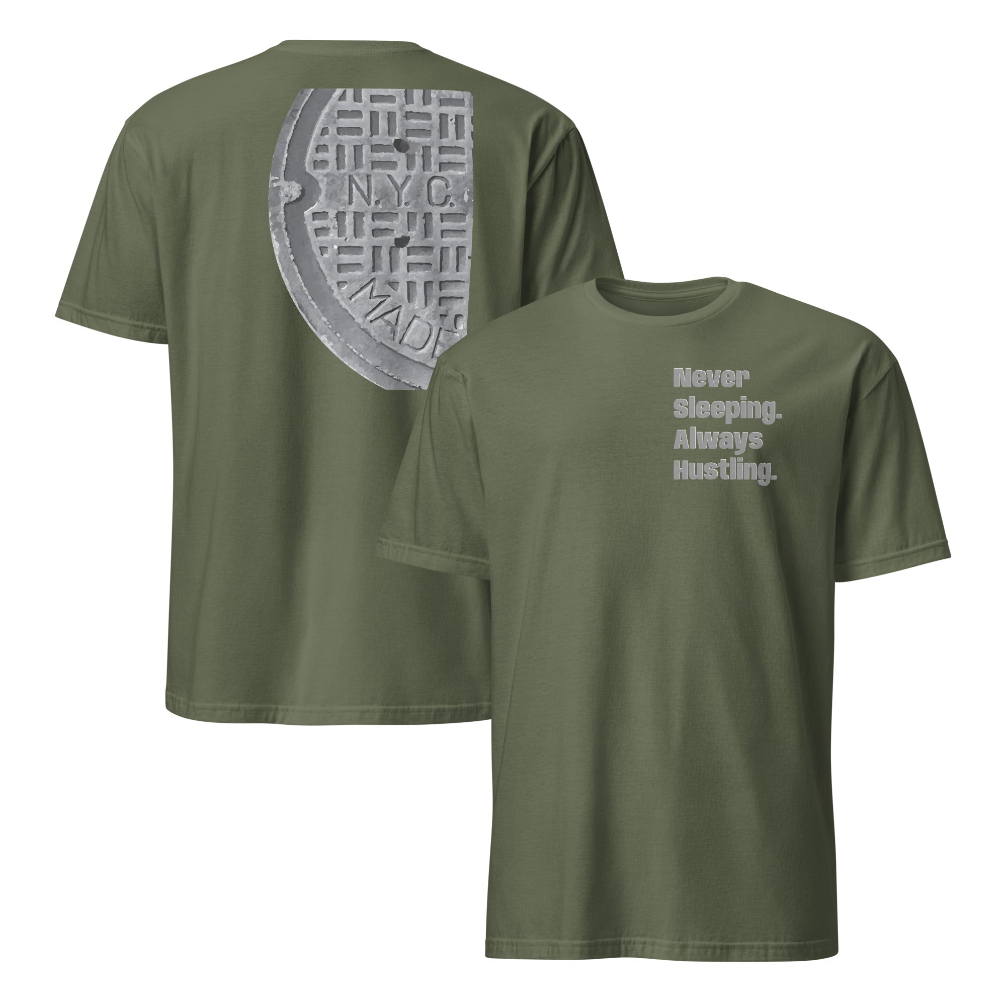 [ ] NYC Back Logo Short-sleeved T-shirt ★人気★ ZT804A2392Z-SOHONEWYORKTEE-